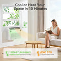 ZAFRO 12,000 BTU U-Shaped Smart Inverter Window Air Conditioner with Heat for Rooms Up To 550 sq. ft. - image 3
