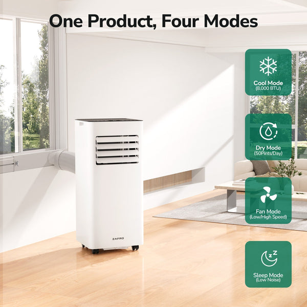 ZAFRO 8,000 BTU (5,000 BTU SACC) Portable Air Conditioner Cools Up To 250 sq. ft. - image 2