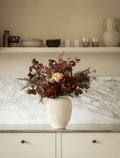 setcollectives Arrangement - Burgundy Dahlia & Cream Peony