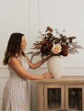 setcollectives Arrangement - Burgundy Dahlia & Cream Peony