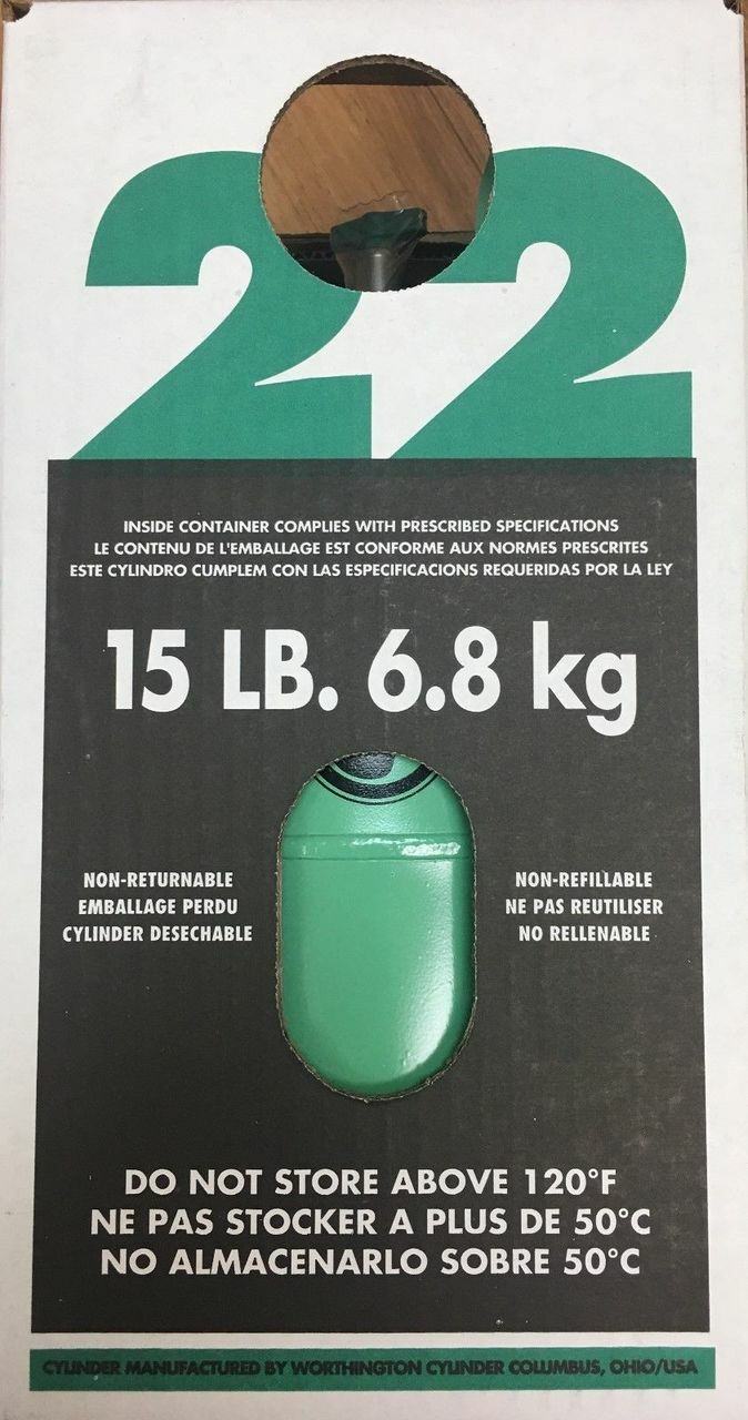 R-22 Refrigerant 15 lb. cylinder